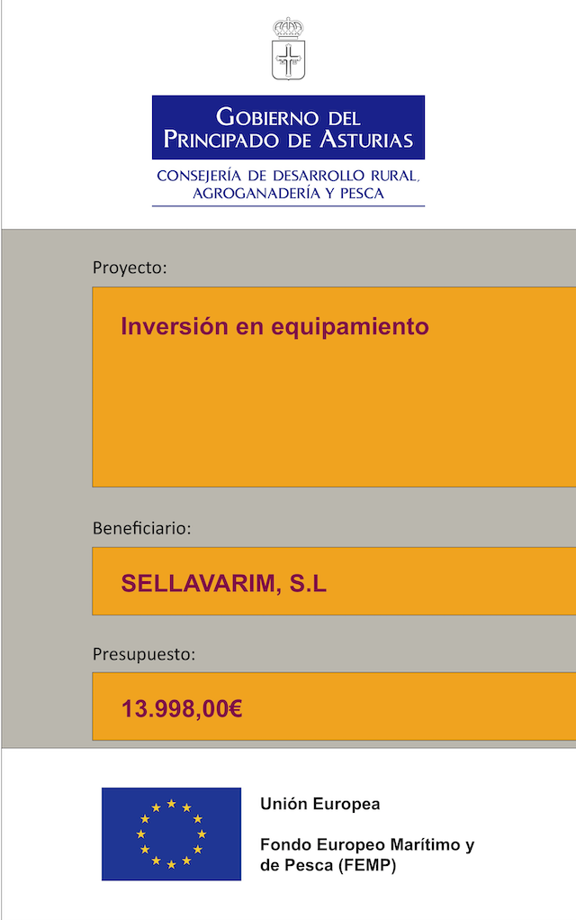 Inversión en equipamiento — Gobierno del Principado de Asturias — Fondo Europeo Marítimo y de Pesca
