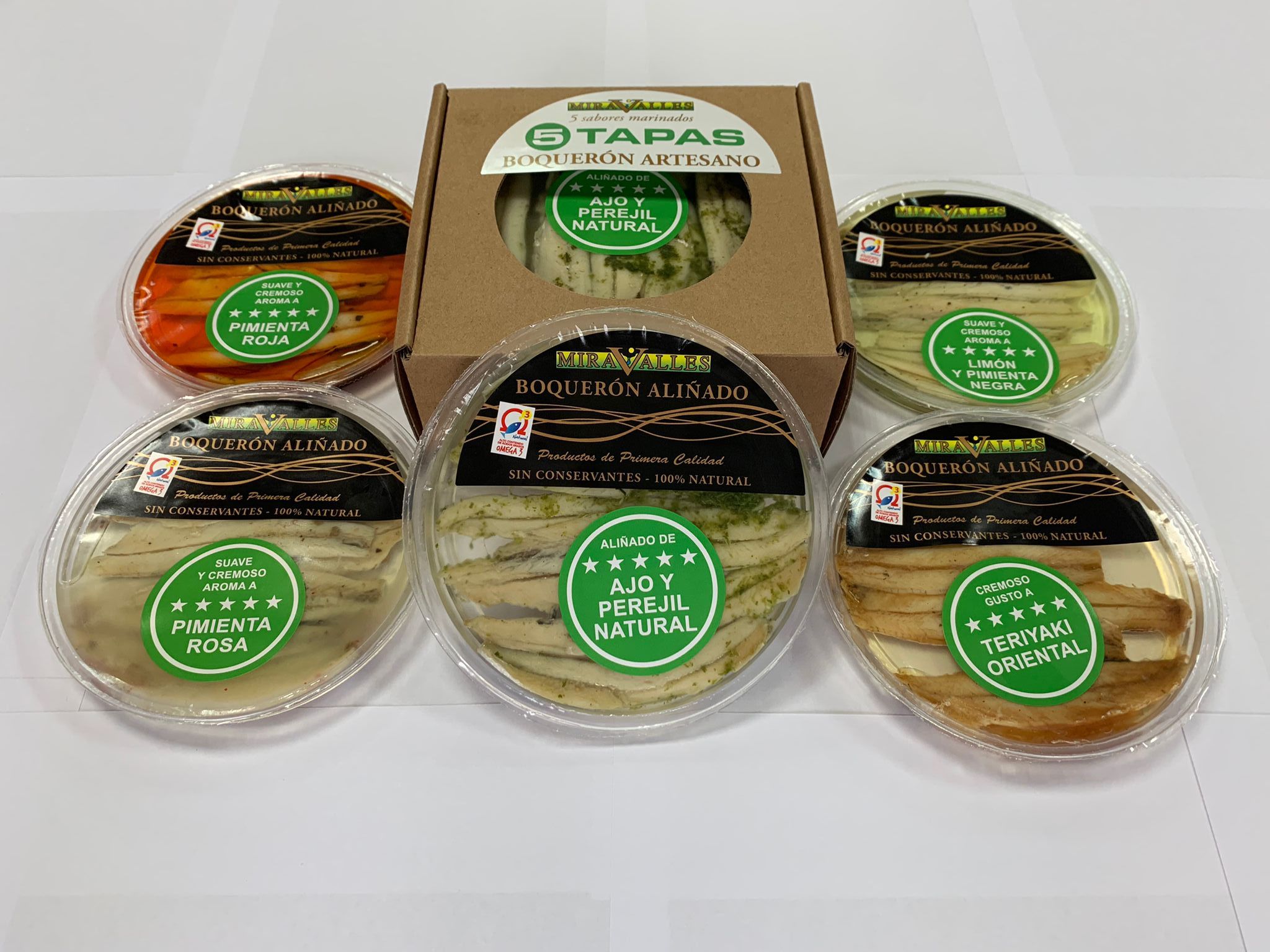 Pack 5 tapas de boquerón — Miravalles